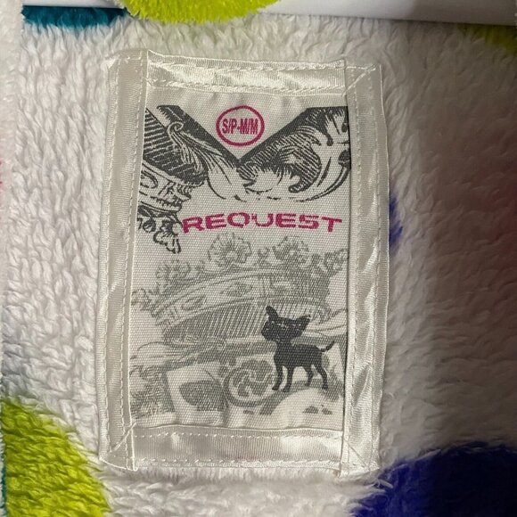 Request Women's White Polka Dot Fleece Hooded Robes - Picture 5 of 8